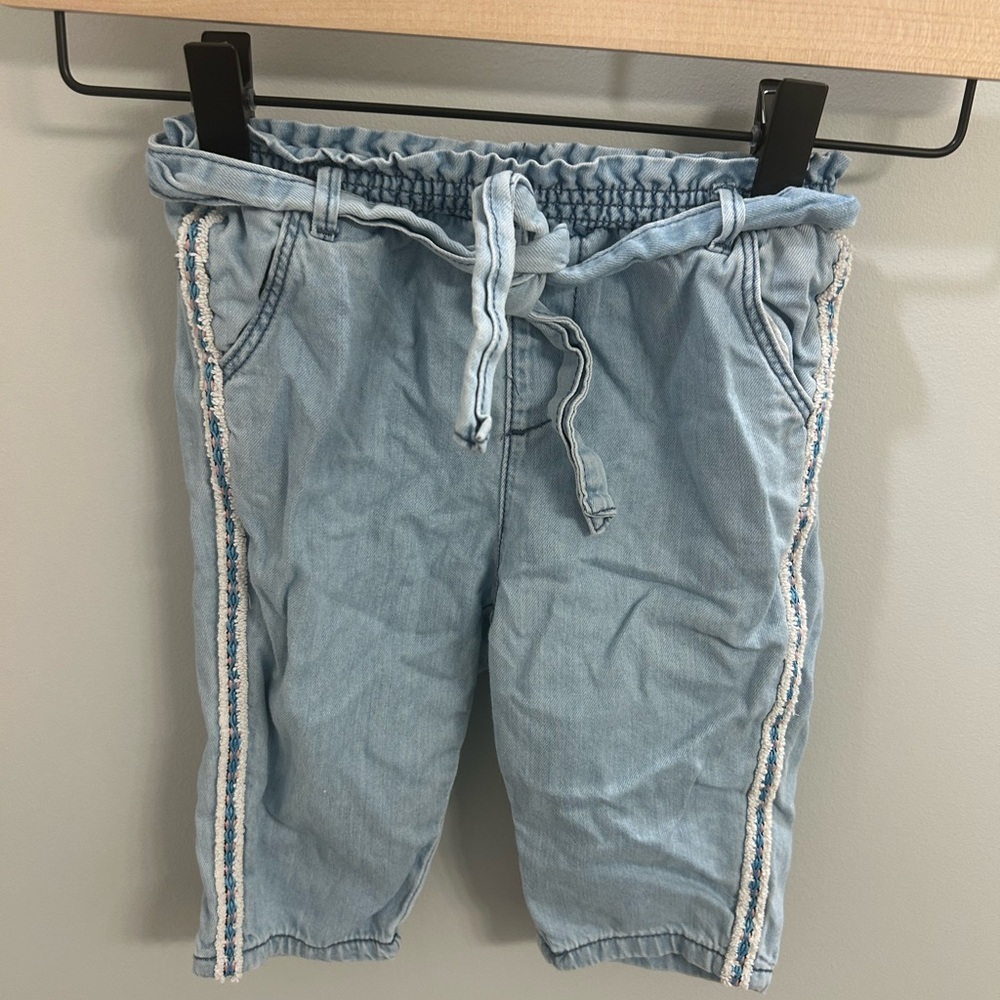ZARA Baby Girl Chambray Pants – Size 9-12 Months